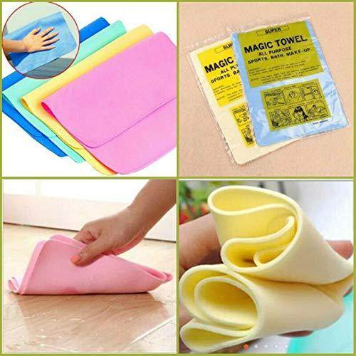 Towel-Magic Towel Reusable Absorbent Water for Kitchen Cleaning Car Cleaning(Pack of 4) - NARIX INDIA 