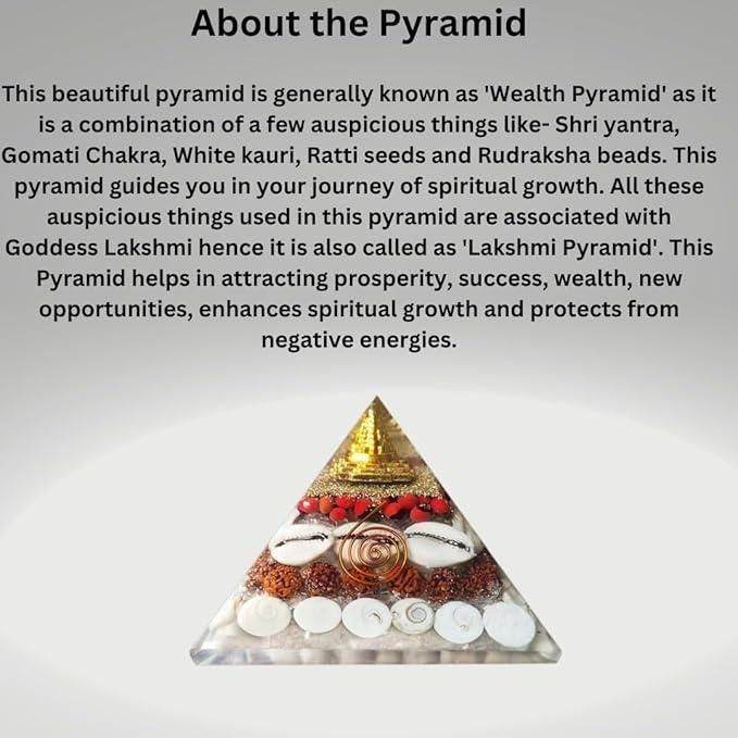 Crystal Wealth Gomati Chakra Shree Yantra Pyramid - NARIX INDIA 