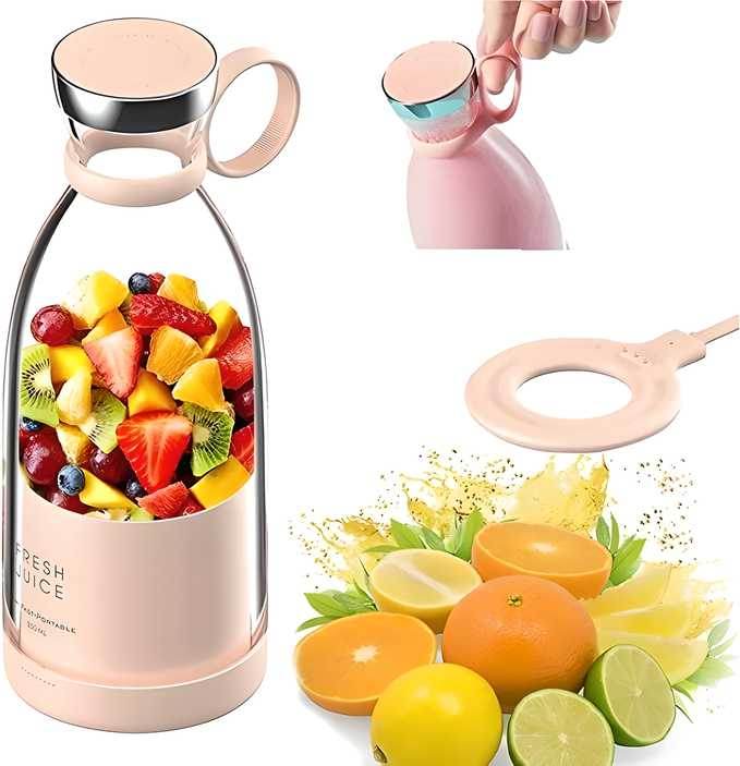 MIXEN Fresh Juice Portable Blender, 350ML Smoothie Blender Bottle, Grinder For Smoothie or Shakes, Baby Food, Personal Mixer, Mini Juicer Travel/School/Office/Workout/Travel Use - NARIX INDIA 