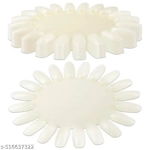 Nail Tips Display Board for Nail Art Design Pattern Practice and Swatch Nail Polish Colors - Oval Nail Palette 5 Pcs - NARIX INDIA 