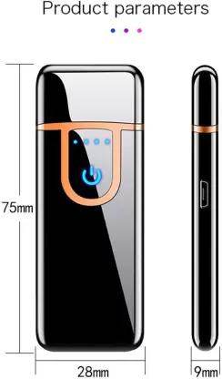 Metal flame Lighter USB Charging Cigrate Lighter Pocket Lighter - NARIX INDIA 