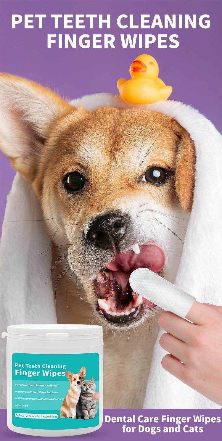 Disposable Dental Finger Wipes For Pets - NARIX INDIA 
