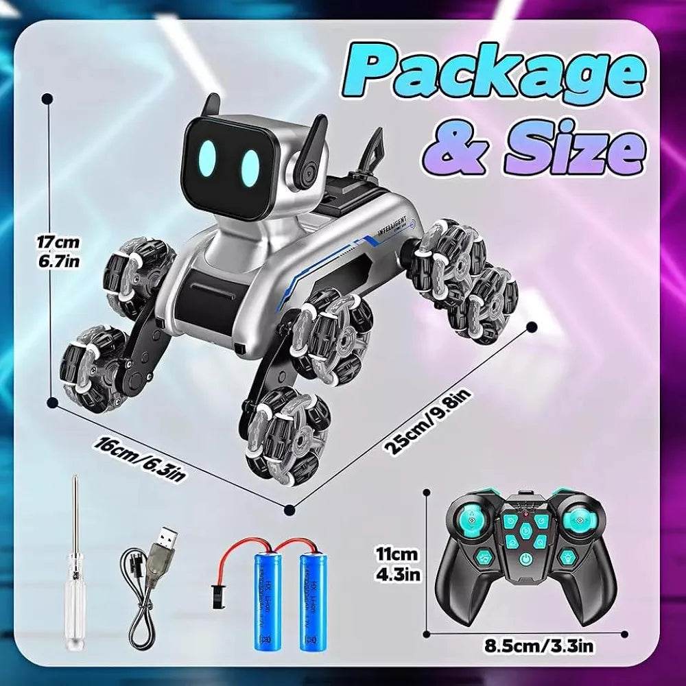 Generic Robot Dog Toys for Age 8-13, 8WD Remote Control Robot Dog Rc Car with Light - NARIX INDIA 