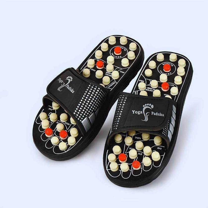 Acupressure and Magnetic Therapy Paduka Slippers for Full Body Blood Circulation For Men and Women - NARIX INDIA 