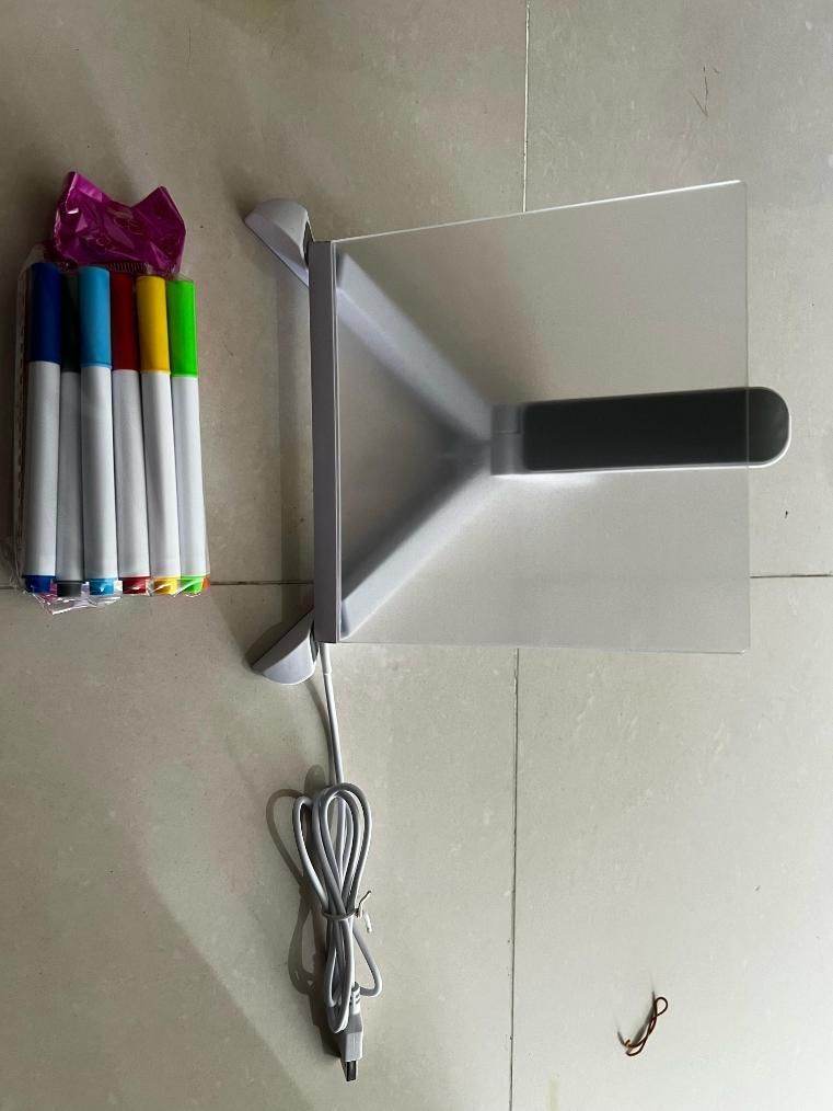 3D LED Light Glass Acrylic Writing pad - NARIX INDIA 