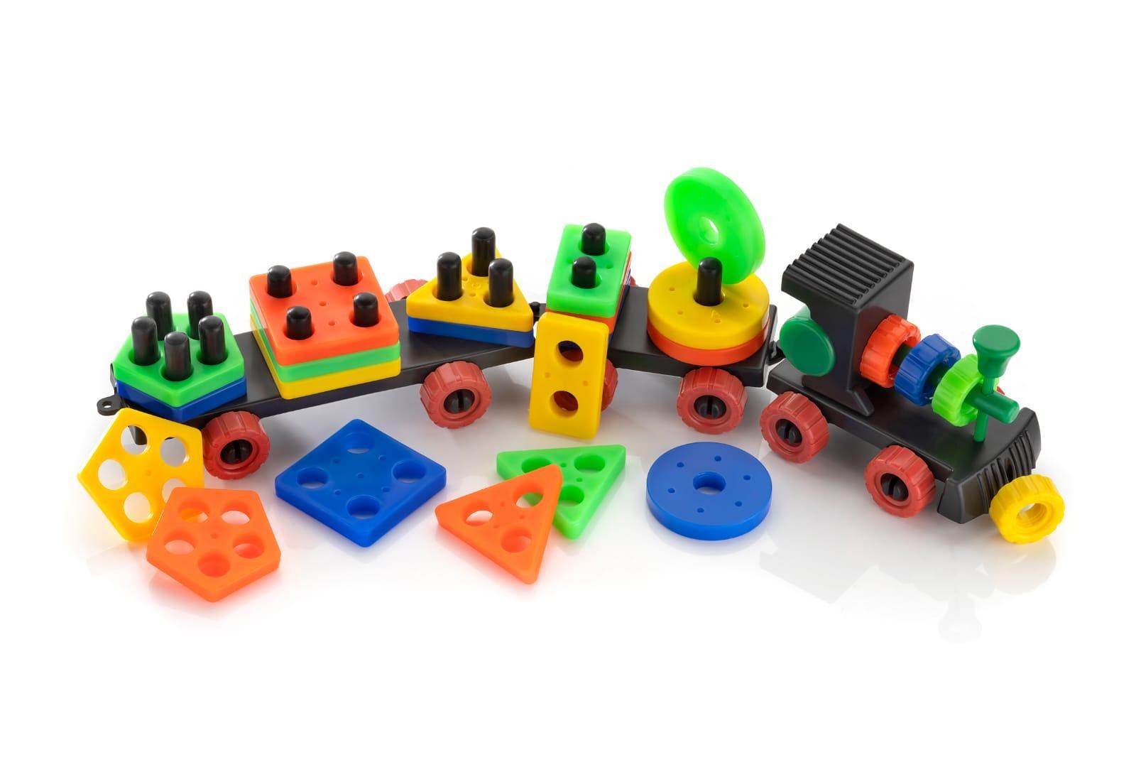 Train with Shape Sorter & Pegs - Fine Motor Skills Toys - NARIX INDIA 