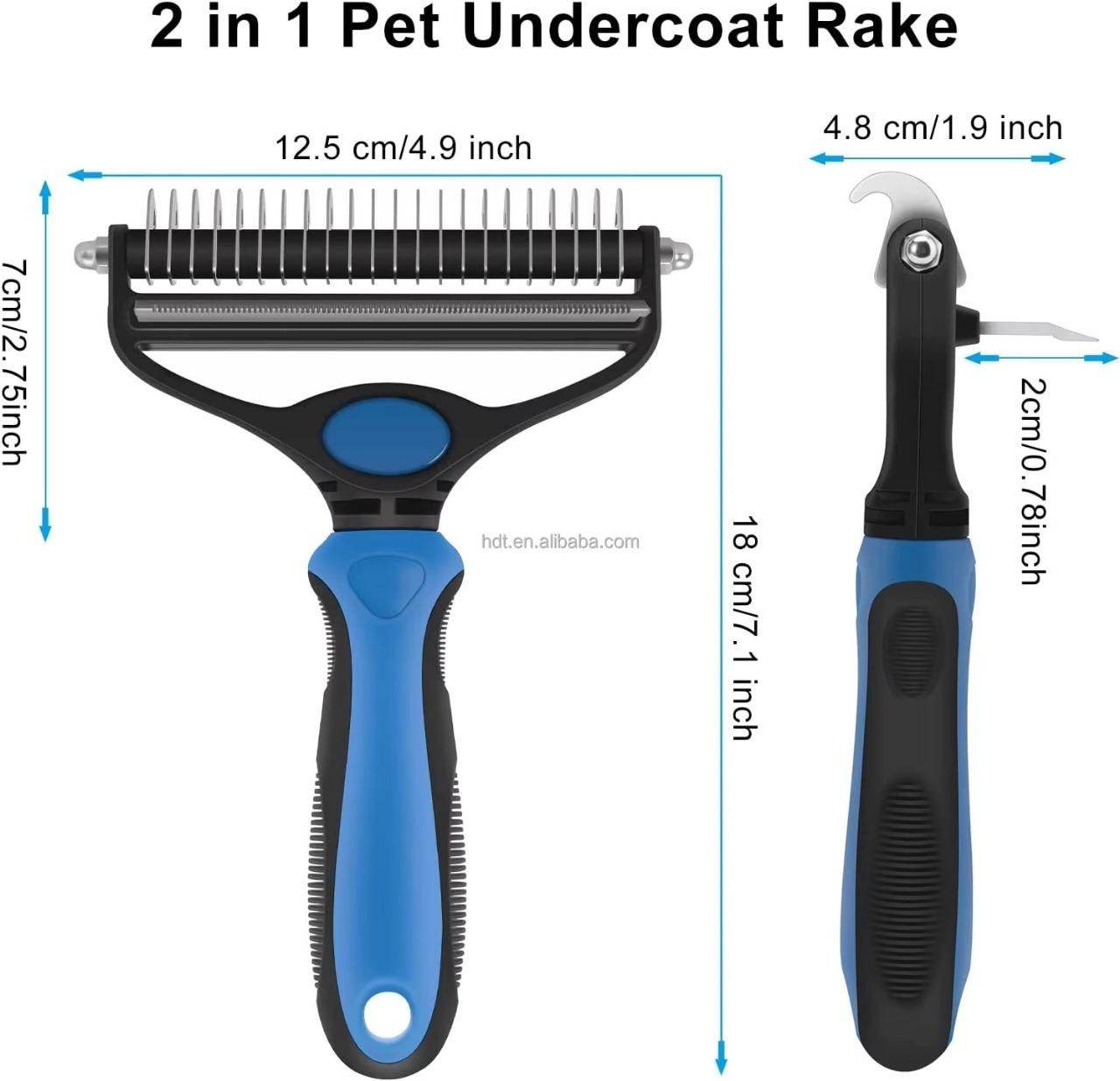 2 in 1 Deshedding Grooming Undercoat Brush - NARIX INDIA 