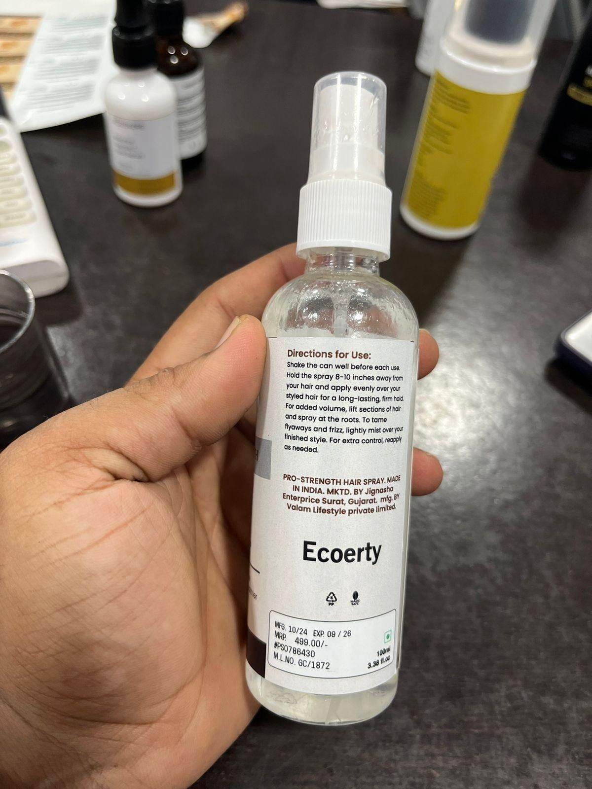 Ecoerty SheddStop Pro-Strength Hair Spray 100ml Pack of 1 - NARIX INDIA 