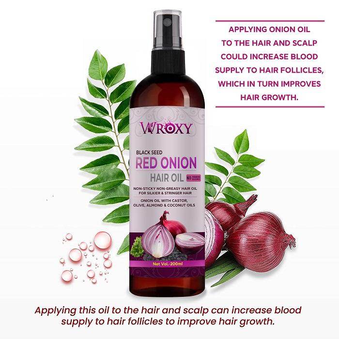 Wroxy Onion Black Seed Hair Oil Controls Hair Fall (Pack of 1) - NARIX INDIA 