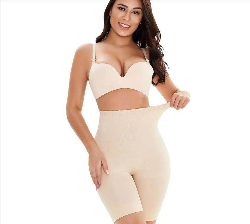 Tummy Tucker Women's High Waist with Anti Rolling Strips Shapewear for Women, Tummy Shaper Comfortable Seamless Shapewear Beige - NARIX INDIA 
