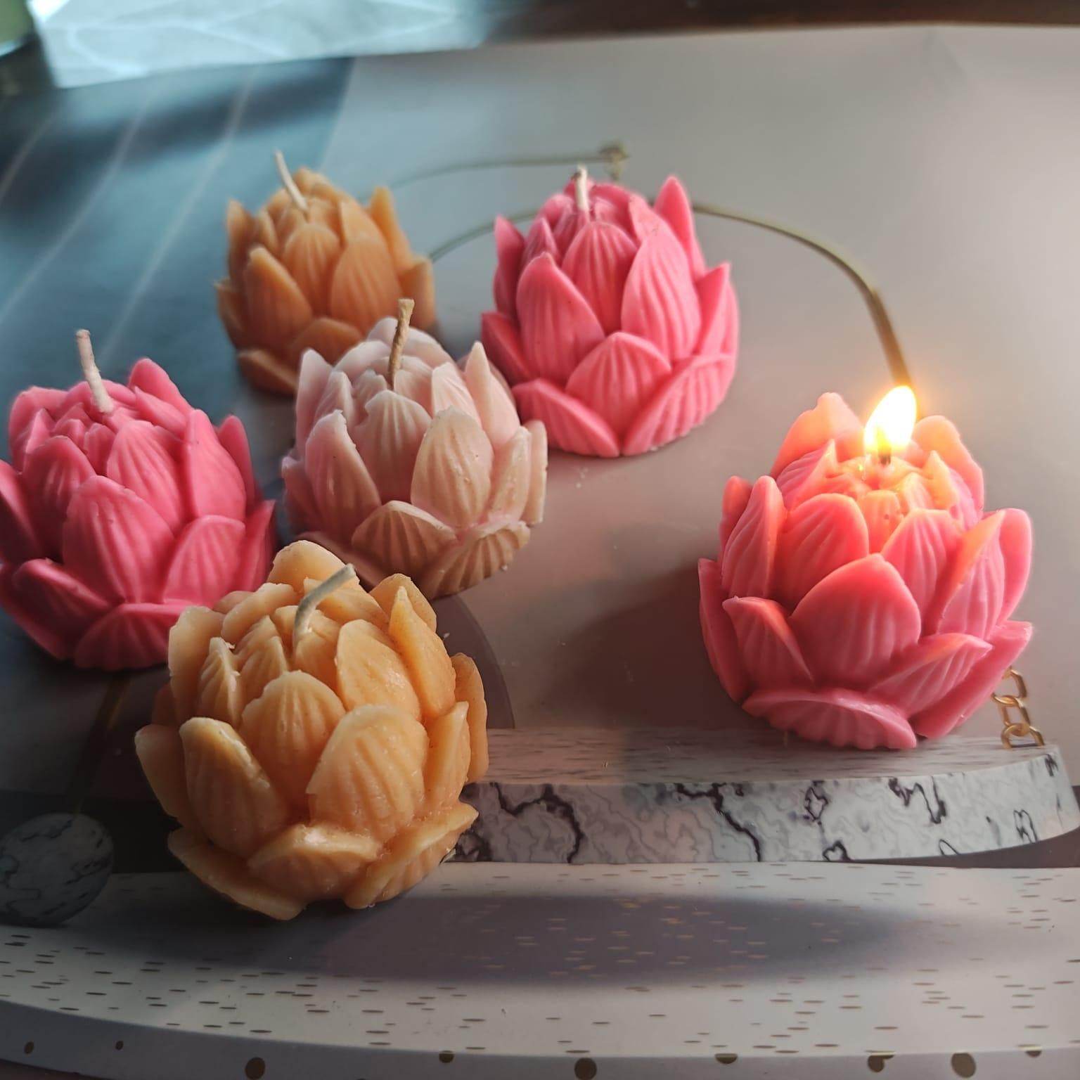 Arwan Aroma's Lotus Aromatherapy Candle (Pack of 3) - NARIX INDIA 