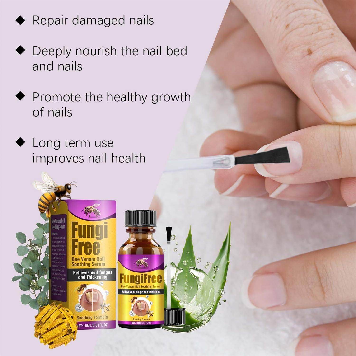 Fungi Free Bee Venom Nail Treatment Solution Serum (15ml) - NARIX INDIA 