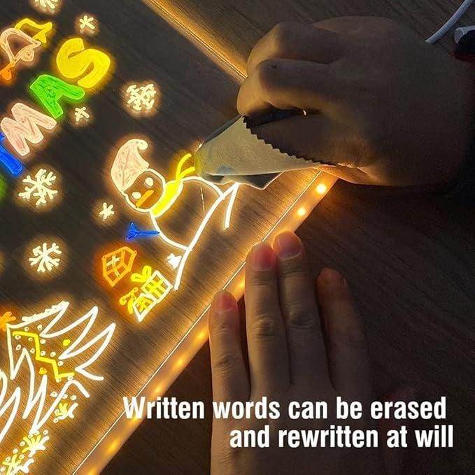 3D LED Light Glass Acrylic Writing pad - NARIX INDIA 