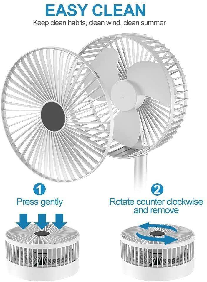 Powerful Rechargeable High Speed Table Desk Fan - NARIX INDIA 