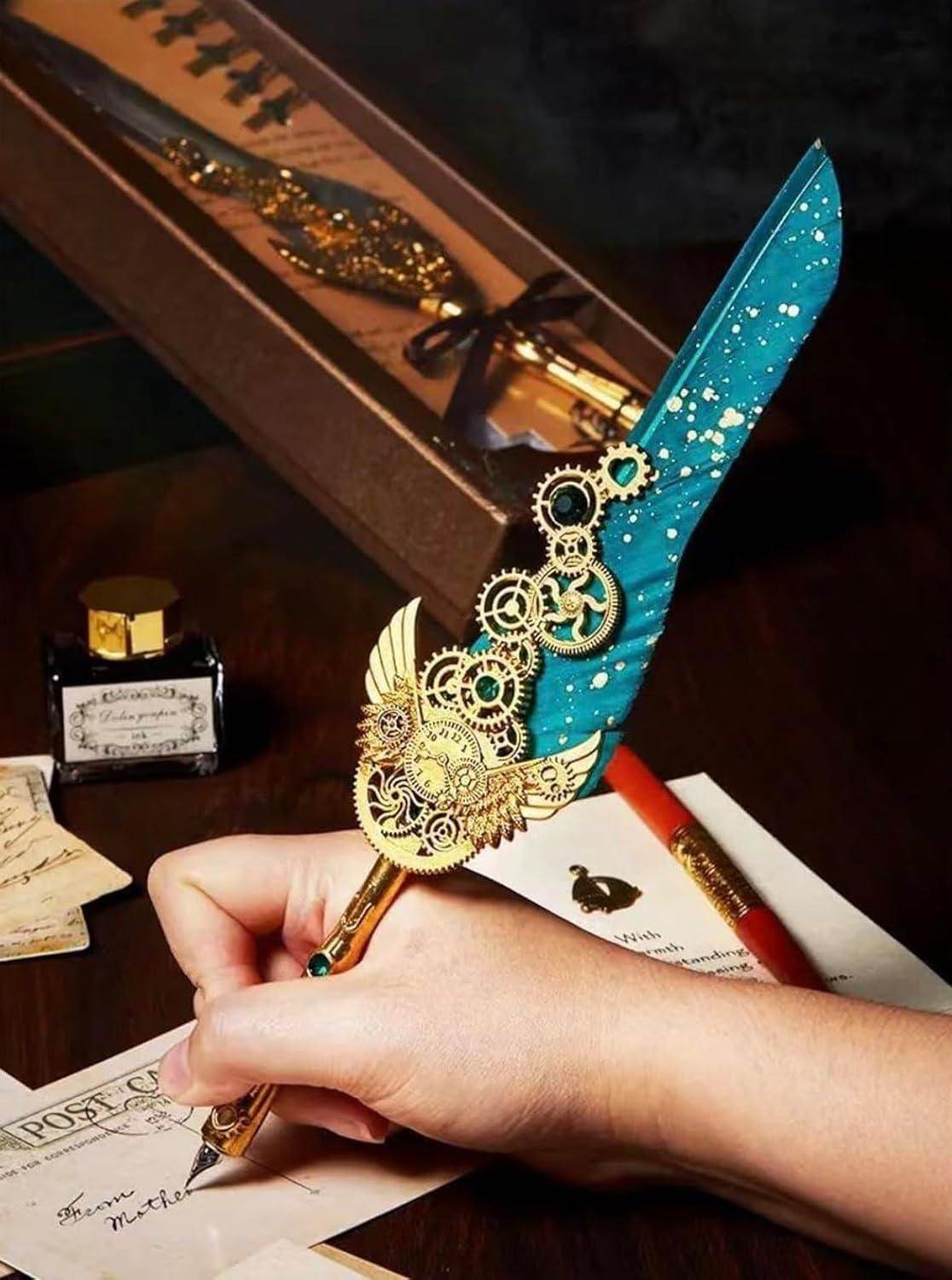 Quill Feather Pen and Ink Set - NARIX INDIA 