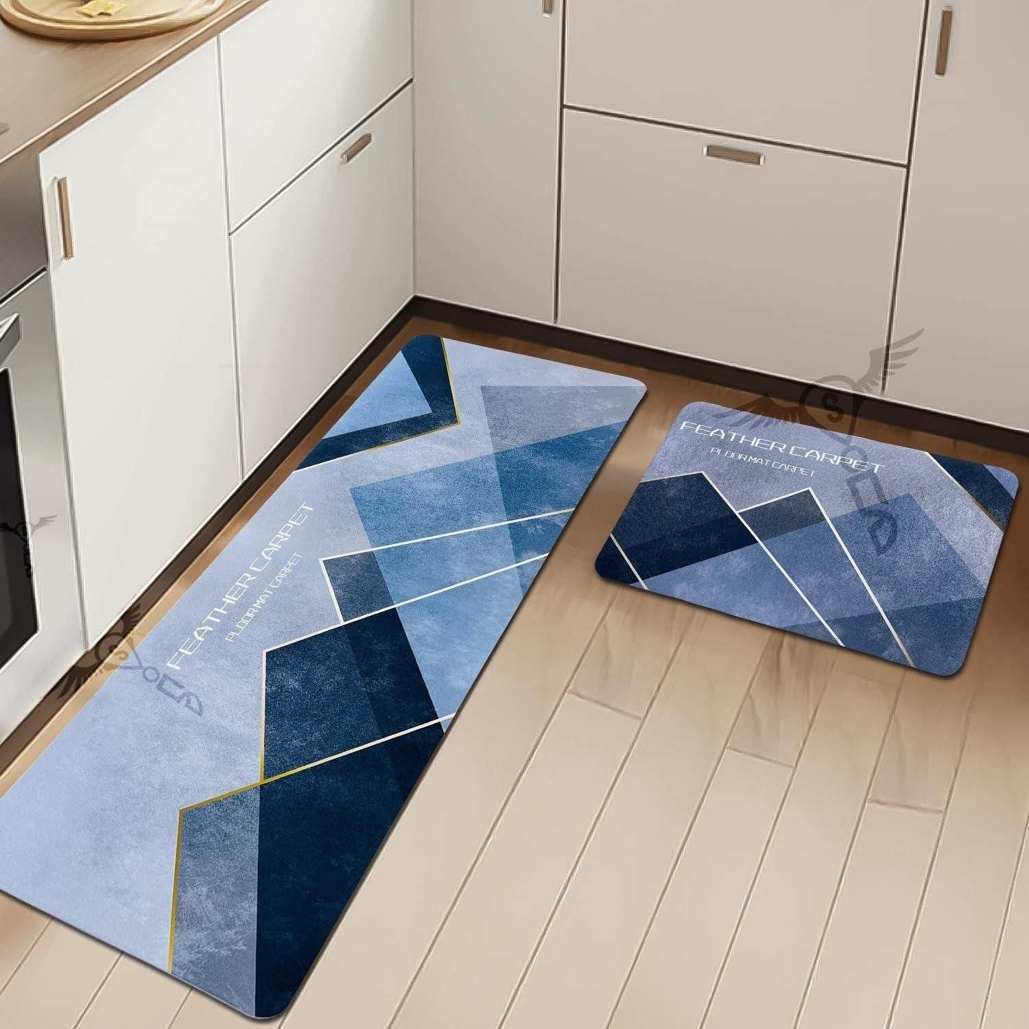 Rubber Floor Mat with Runner Geometric Pattern (Design As per Availibility) - NARIX INDIA 