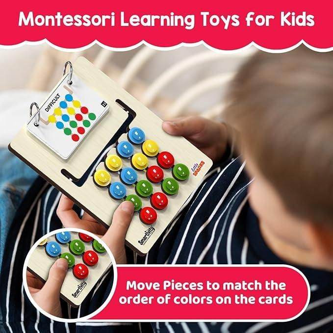 Colour Coder - Kids Montessori Slide Puzzle Game Color & Pattern Matching Learning Toys for Kids - NARIX INDIA 