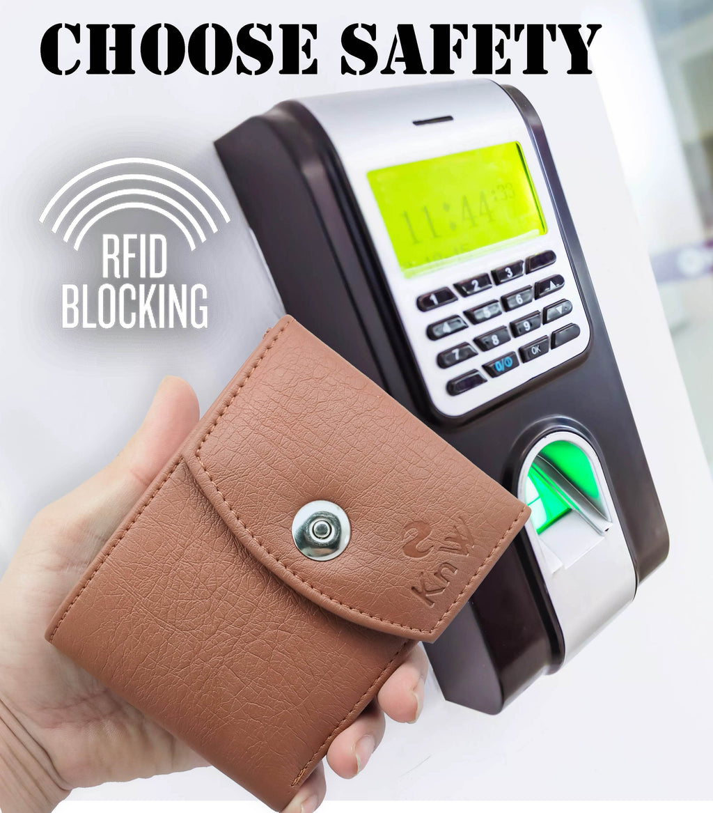 KnW Wallet Leather magnet brown - NARIX INDIA 