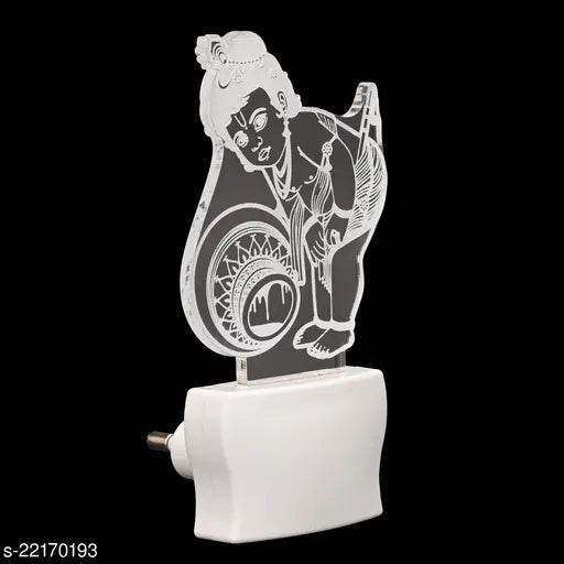 Afast 3D Illusion Effect Makanchor Krishna Multi Colour LED Night Lamp - NARIX INDIA 