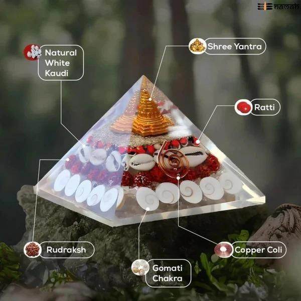 Crystal Wealth Gomati Chakra Shree Yantra Pyramid - NARIX INDIA 