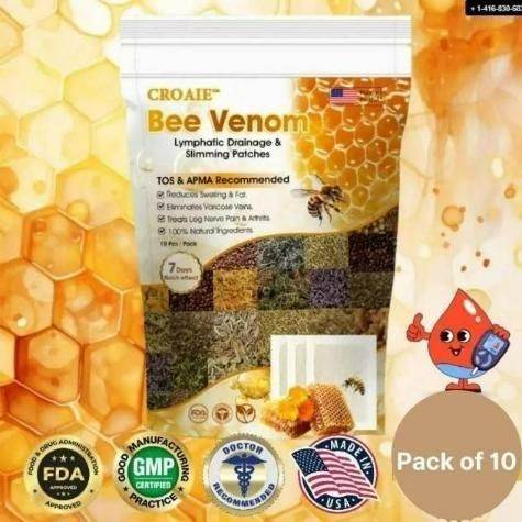 Bee Venom Lymphatic Daiamage & Sliming Patches (10 Patches) - NARIX INDIA 