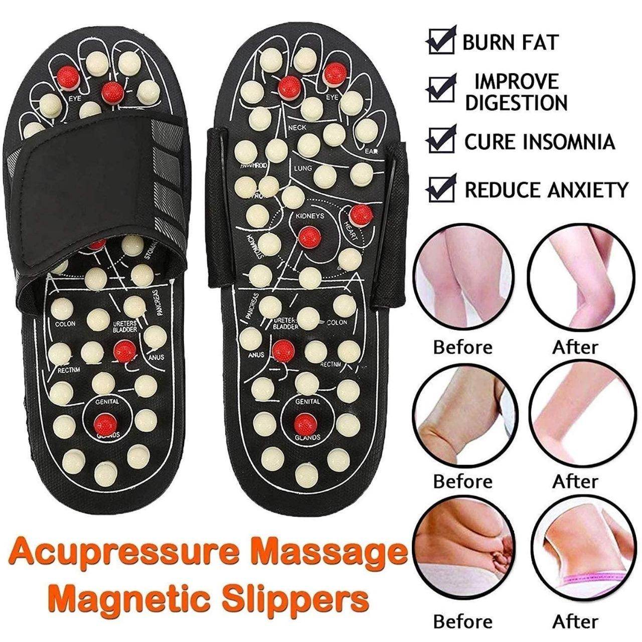Acupressure and Magnetic Therapy Paduka Slippers for Full Body Blood Circulation For Men and Women - NARIX INDIA 