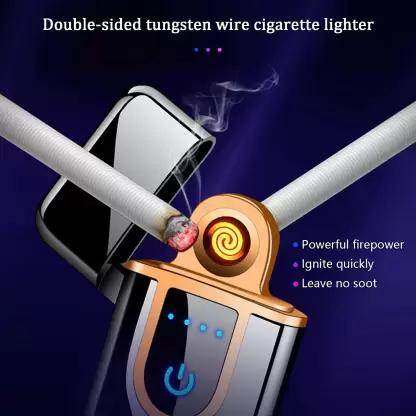 Metal flame Lighter USB Charging Cigrate Lighter Pocket Lighter - NARIX INDIA 