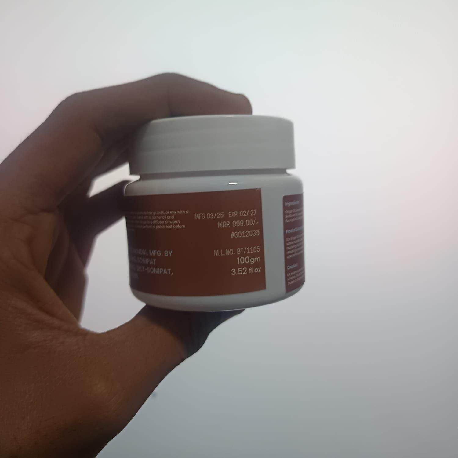 ZEG GINGER OIL 100GM ? 100% Natural Multipurpose Oil for Hair, Skin & Body - NARIX INDIA 