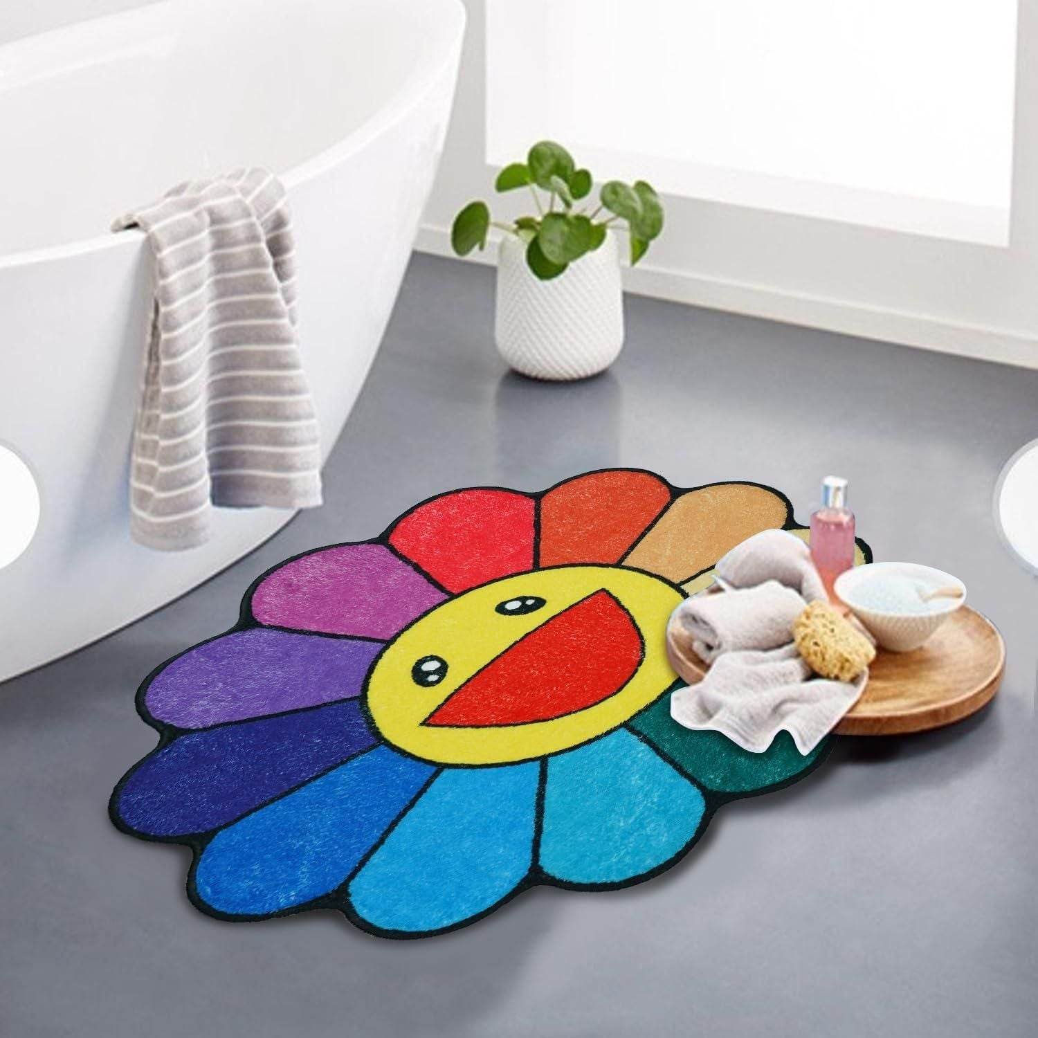 Sunflower Bathroom Rugs for Kids - NARIX INDIA 