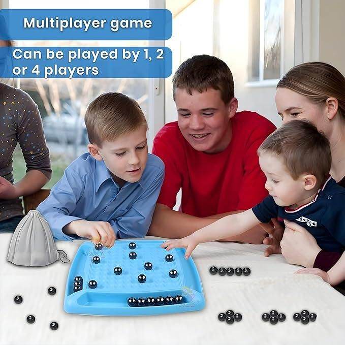 Magnetic Battle Chess Game with 20 Steel Balls ? Strategy Board Game for Family - NARIX INDIA 