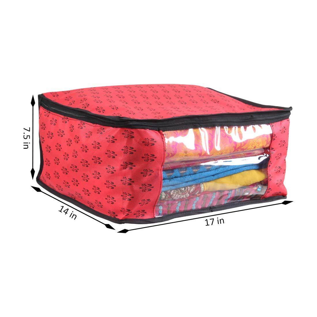 Saree Cover - Non Woven Printed Big Size Saree Covers ( Pack of 3 ) - NARIX INDIA 