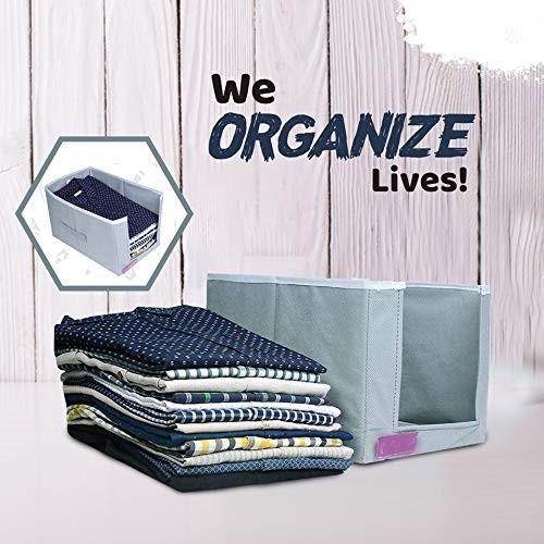 Cloth Organizer - Non Woven Foldable Cloth Organizer ( Pack of 3) - NARIX INDIA 