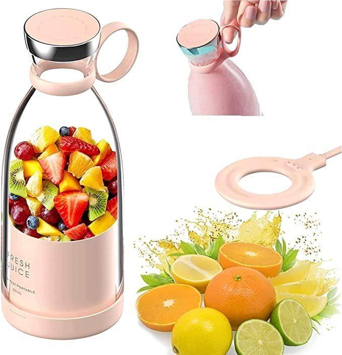 MIXEN Fresh Juice Portable Blender, 350ML Smoothie Blender Bottle, Grinder For Smoothie or Shakes, Baby Food, Personal Mixer, Mini Juicer Travel/School/Office/Workout/Travel Use - NARIX INDIA 