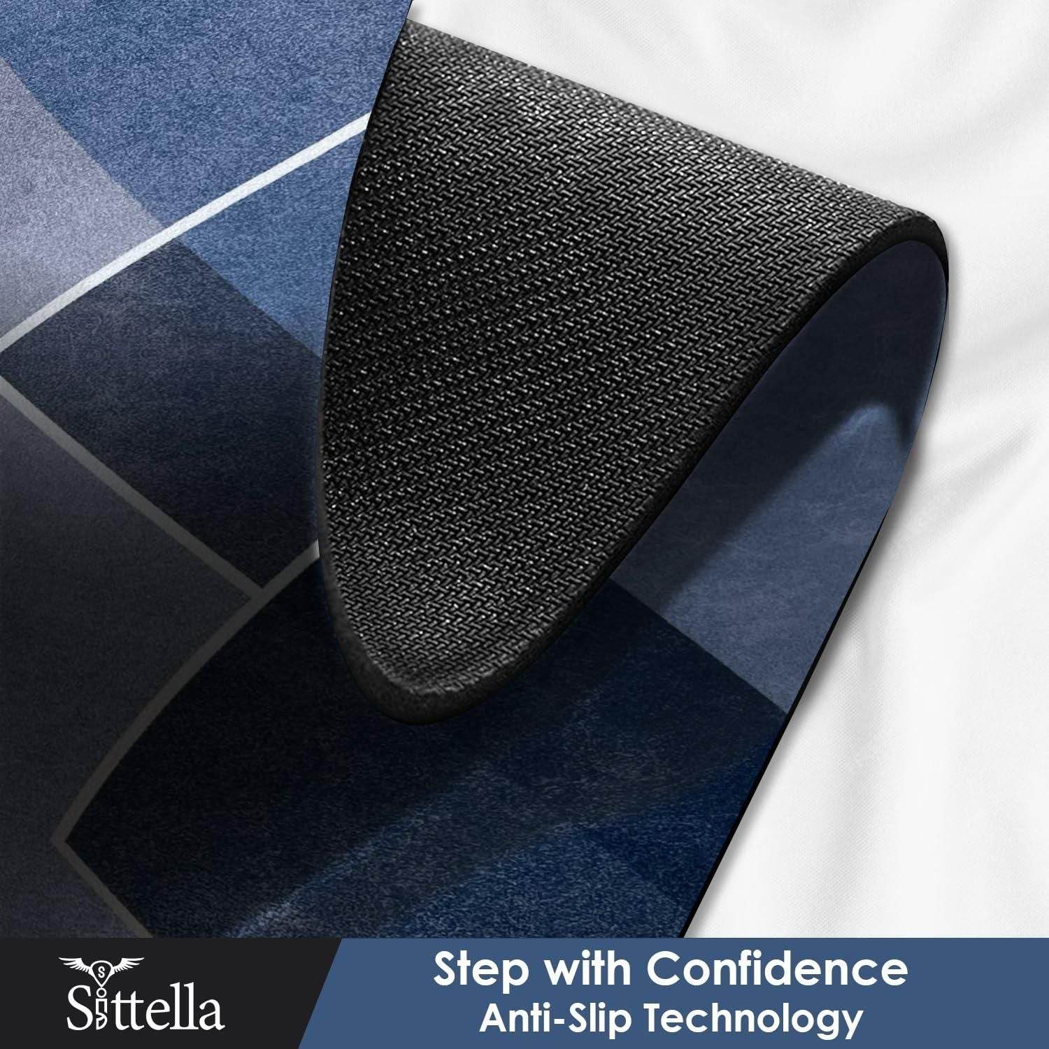 Rubber Floor Mat with Runner Geometric Pattern (Design As per Availibility) - NARIX INDIA 