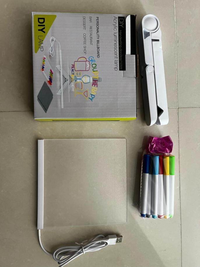 3D LED Light Glass Acrylic Writing pad - NARIX INDIA 