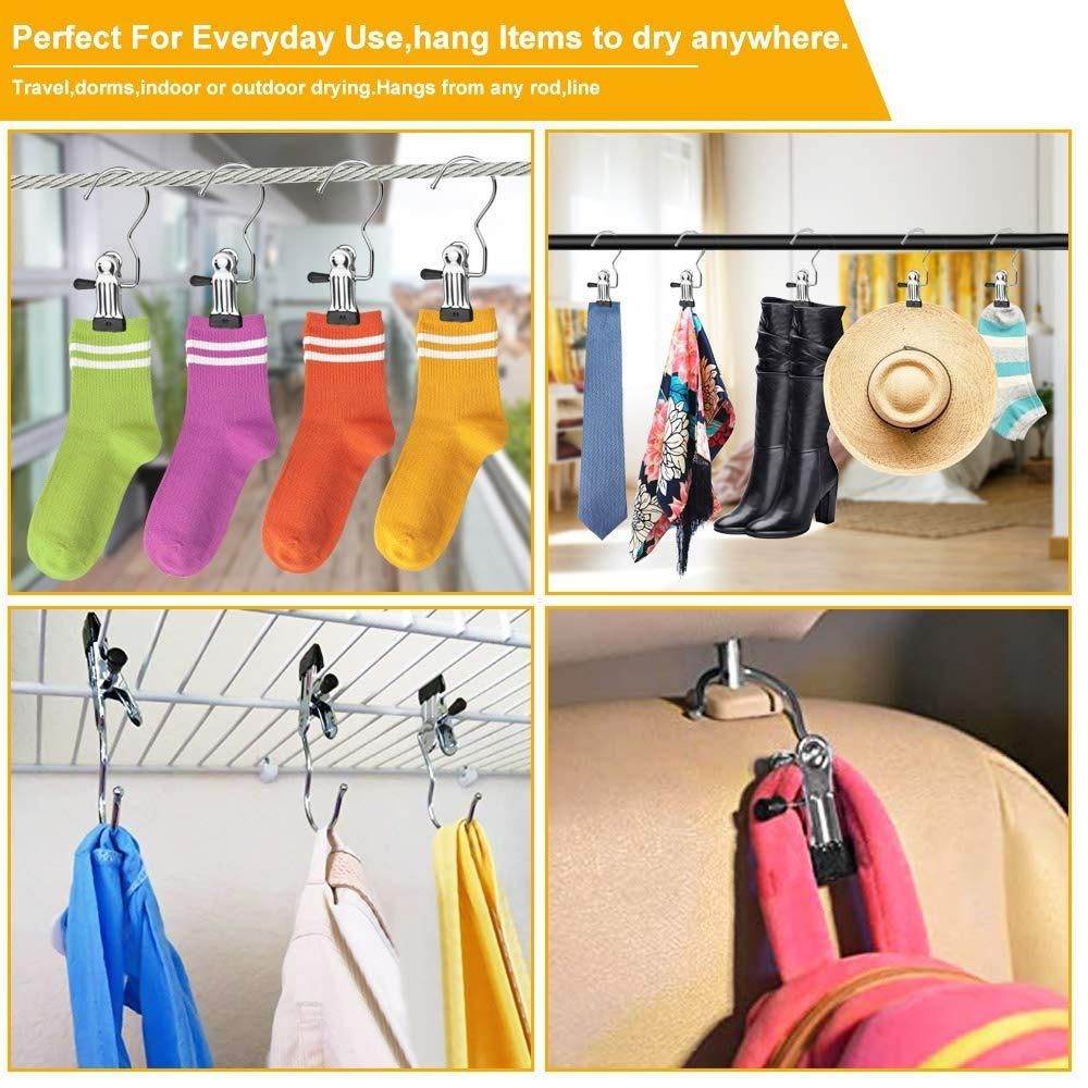 Laundry Hook Boot Hanging Hold Clips Pack of 10 - NARIX INDIA 