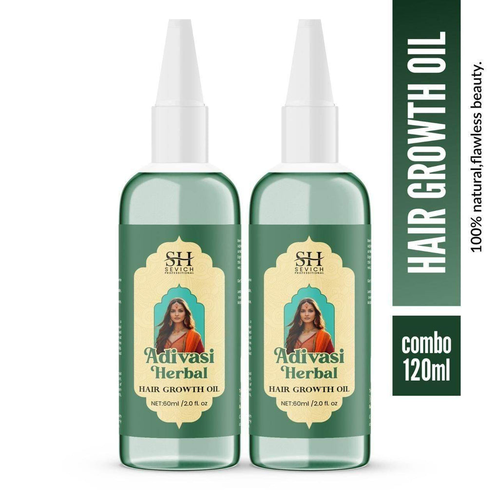 SH Adivasi Hernal Hair Growth Oil 60ml - Nourish Your Roots Naturally (Pack of 2) - NARIX INDIA 