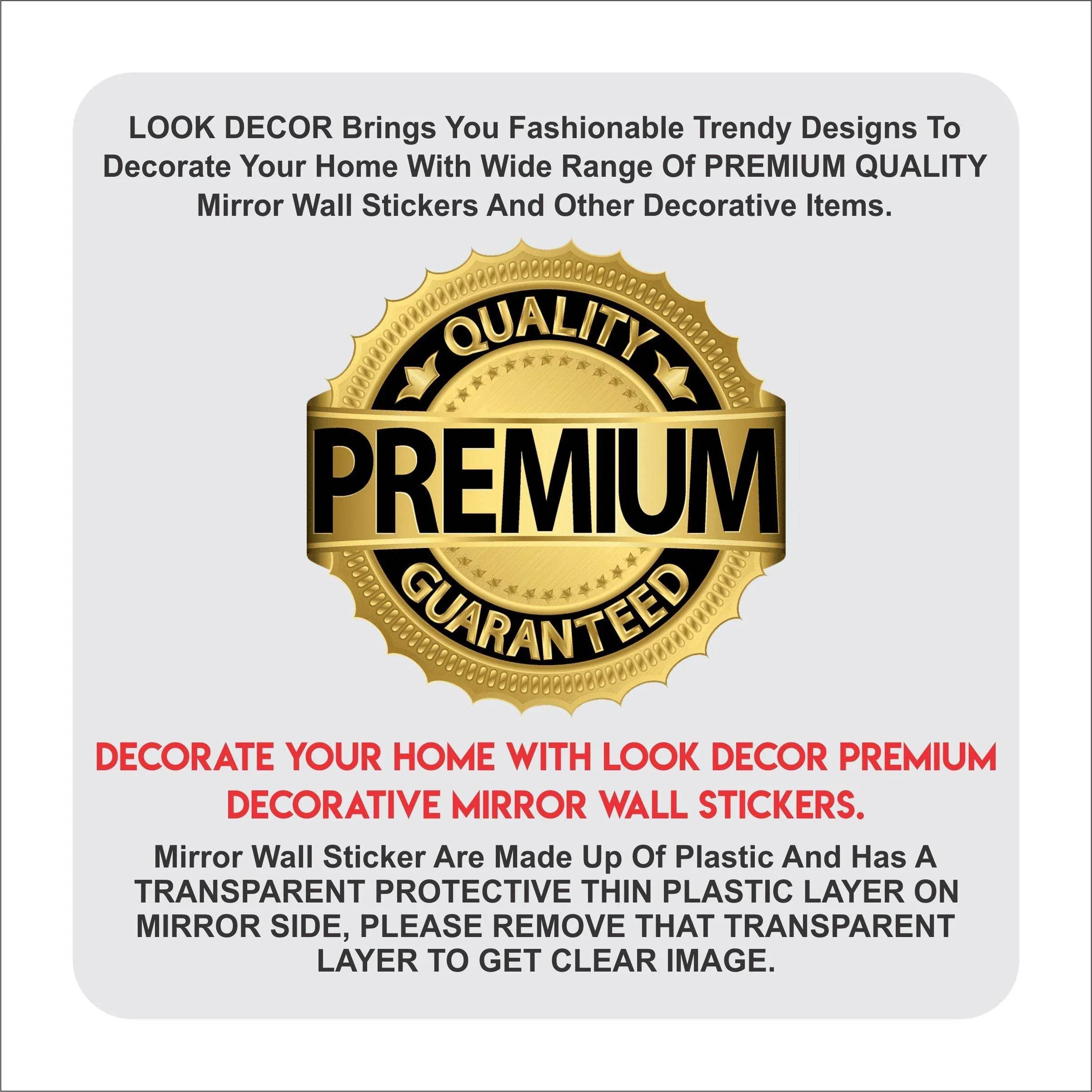 3D Acrylic Mirror Wall Sticker Decoration - NARIX INDIA 