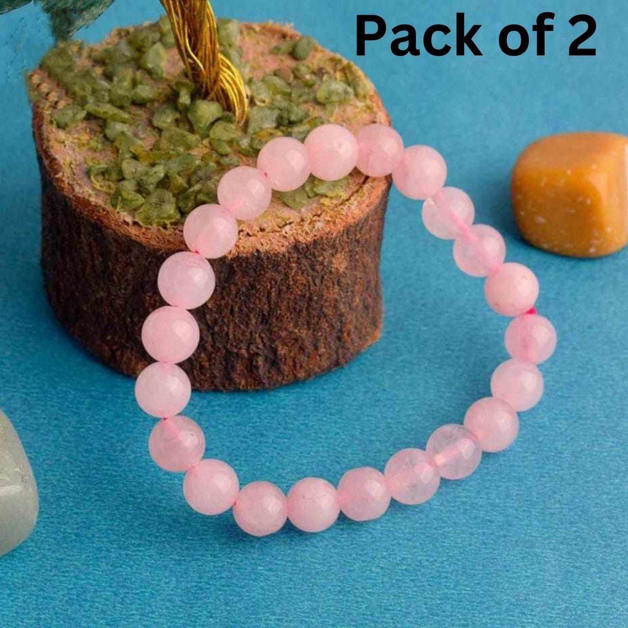 Latest Finest Rose Quartz Stones (Pack of 2) - NARIX INDIA 