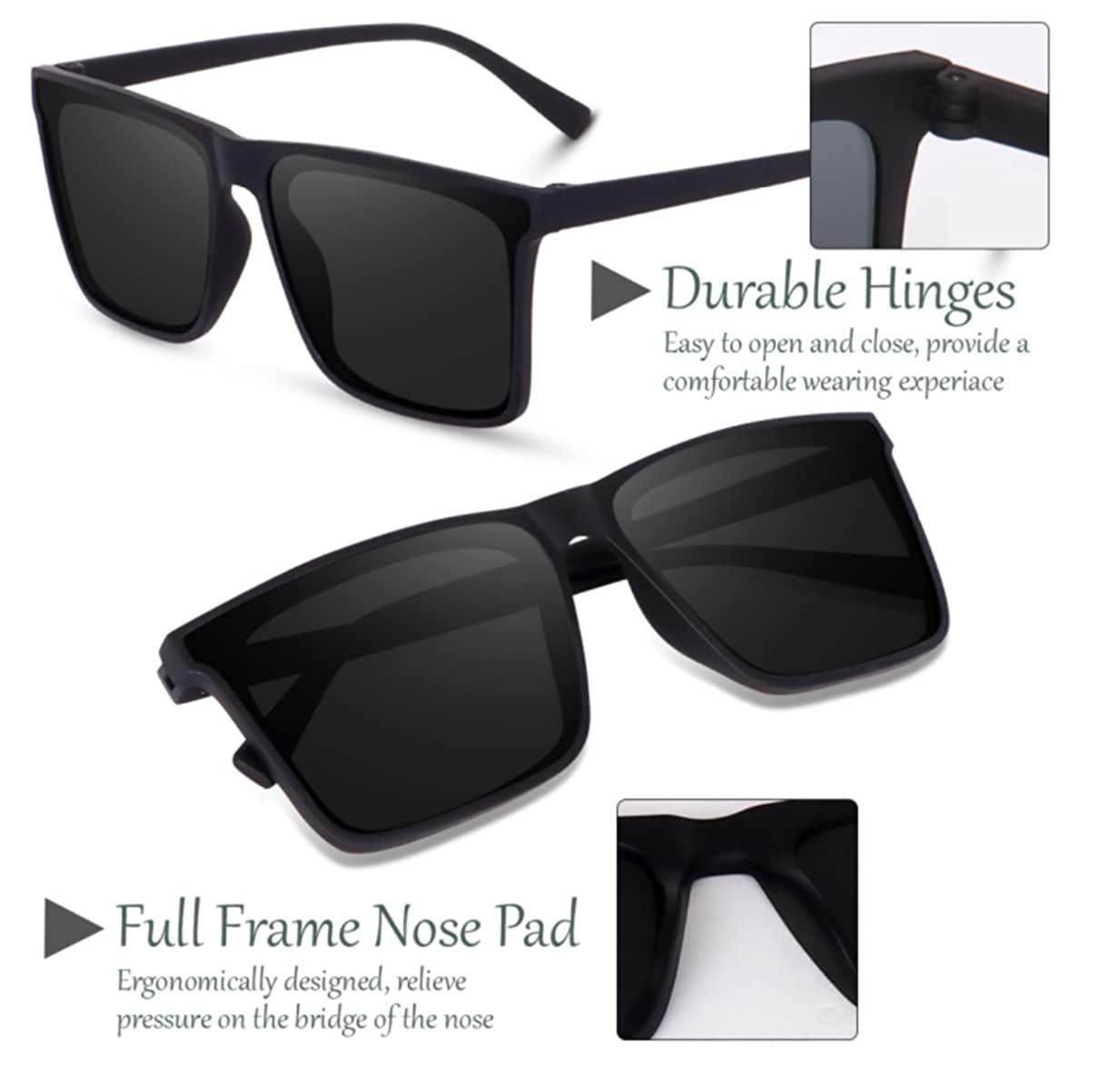 Polarized Retro Square Sunglasses - NARIX INDIA 