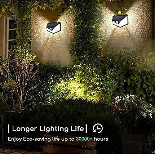 Latest Solar Lights for Garden 100 LED Motion Sensor Security Lamp for Home,Outdoors Pathways | Bright Solar Wireless Security Motion Sensor 100 Led Night Light (100 LED) - NARIX INDIA 