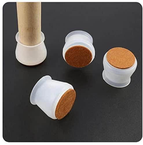 NOBILEA Silicone Chair Leg Protectors with Felt for Hardwood Floors (6PCS), Silicone Furniture Leg Cover Pad for Protecting Floors from Scratches and Noise, Smooth Moving for Chair Feet. - NARIX INDIA 