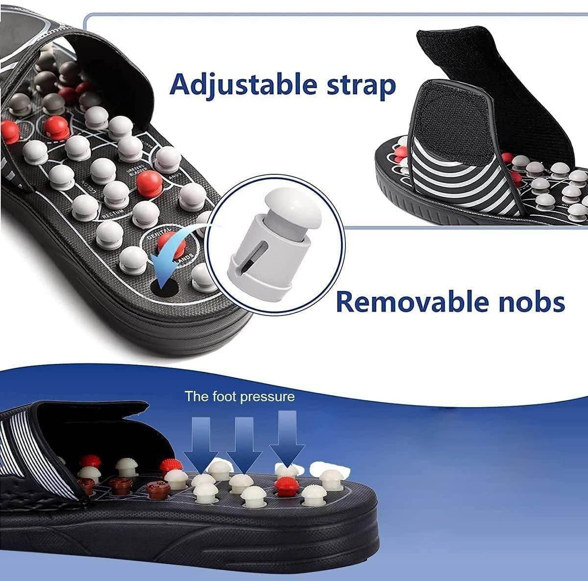 Acupressure and Magnetic Therapy Paduka Slippers for Full Body Blood Circulation For Men and Women - NARIX INDIA 