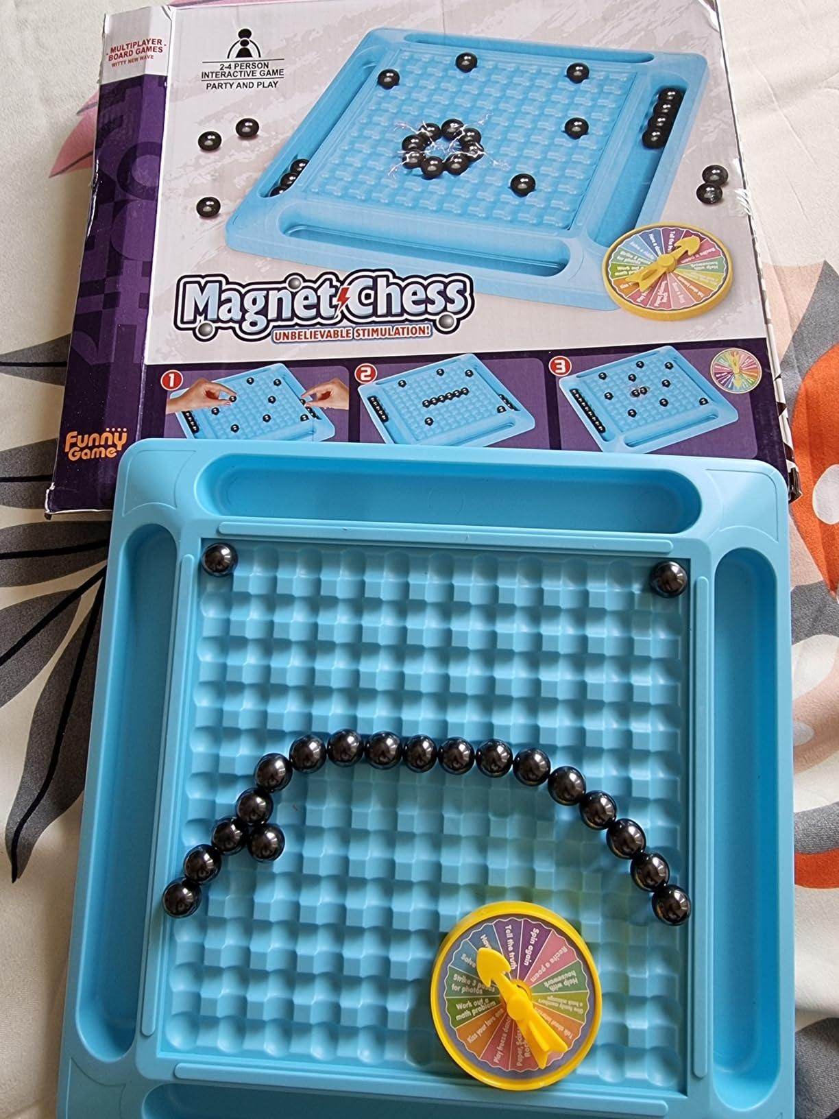 Magnetic Battle Chess Game with 20 Steel Balls ? Strategy Board Game for Family - NARIX INDIA 