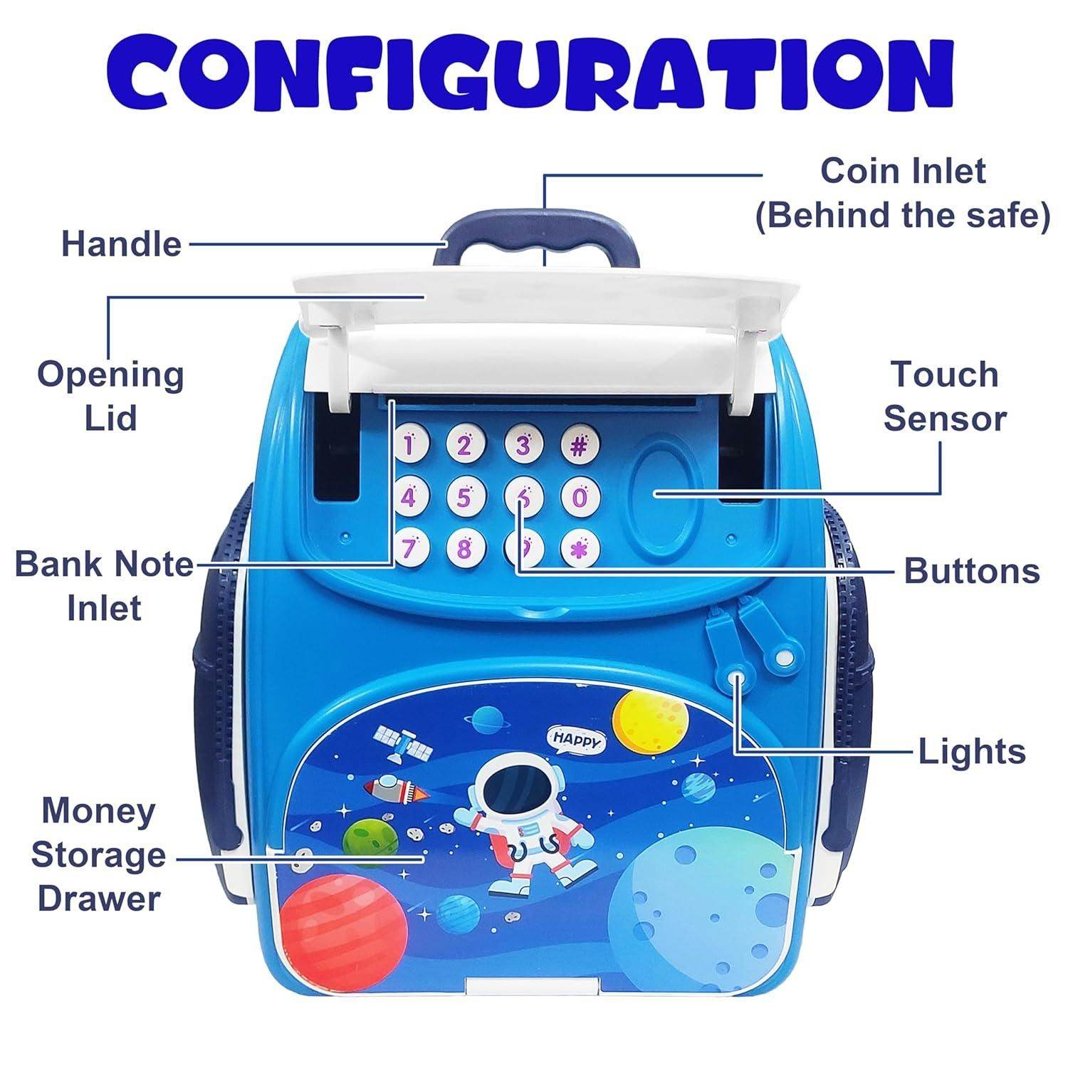 Modern Money Safe Musical Piggy Bank Toy for Kids and Adults - NARIX INDIA 