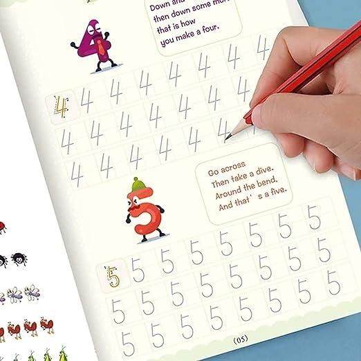 Sank Magic Practice Copybook (4 BOOKS,1 PEN,1 GRIP,10 REFILL) - NARIX INDIA 