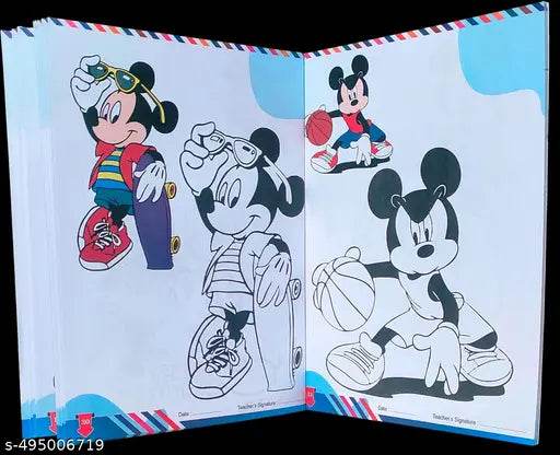 Kids Colouring Book, Early Learning Colouring Book - Cartoons, Jumbo Colouring Book, Activity Book, LKG Colouring Book - NARIX INDIA 