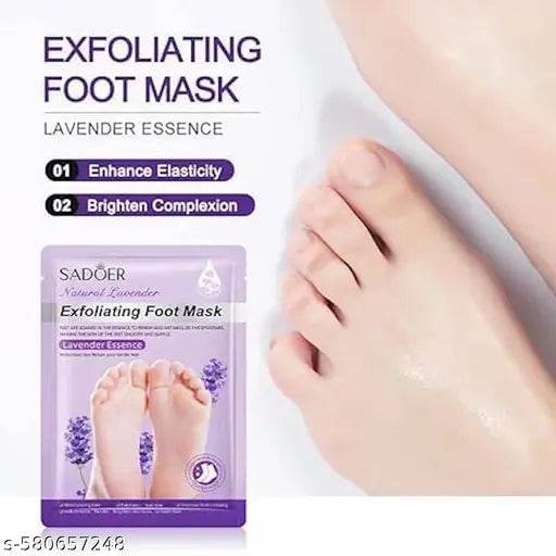 Foot Peeling Mask for Dead Skin Removal – Natural Exfoliating Foot Mask for Dry Feet, Calluses & Cracked Heels (levender foot mask) - NARIX INDIA 