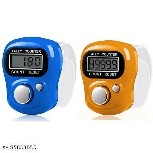 ( Multicolour) Digital Hand Finger Tally Counter Finger Ring Tasbih Jaap Maala Digital tally Counter (Set of 2 ) - NARIX INDIA 