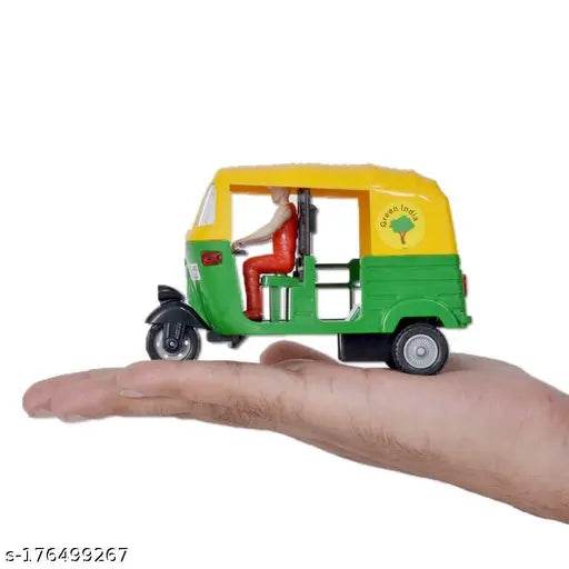 SHEEL Toys Plastic Pull Back Auto Rickshaw, Number Of Pieces: 1, Multicolour - NARIX INDIA 